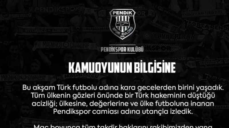 Pendikspor'dan hakem tepkisi