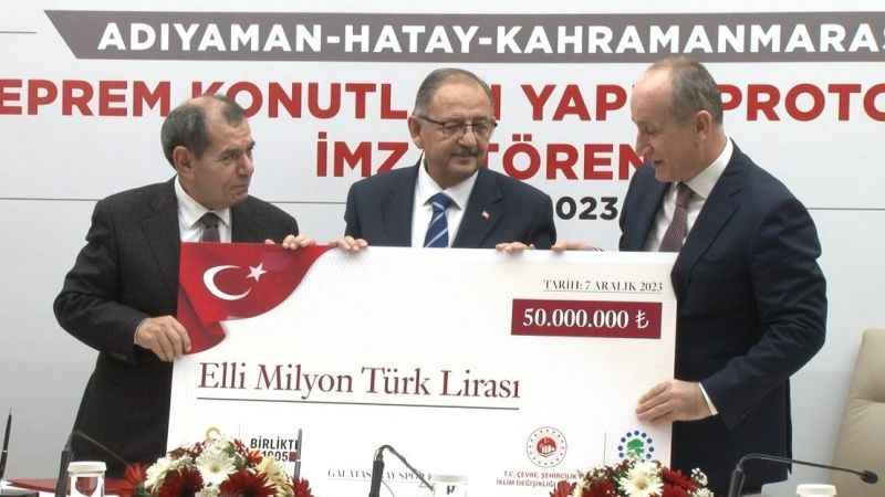 Galatasaray deprem bölgesinde 300 konut yapımı için bağışta bulundu