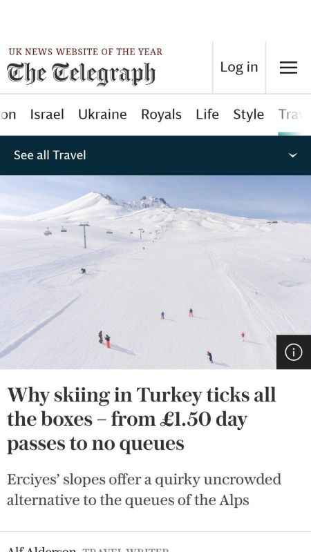 Erciyes Kayak Merkezi, İngiltere basınında