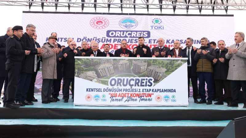 Kayseri Büyükşehir, Oruçreis'i dönüştürüyor: 618 konutun temeli atıldı