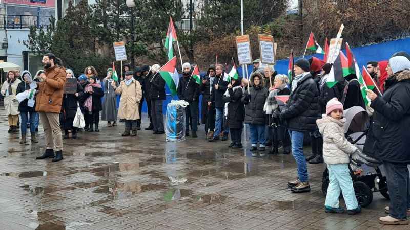 İsrail’in Gazze’ye yönelik saldırıları Polonya’da protesto edildi