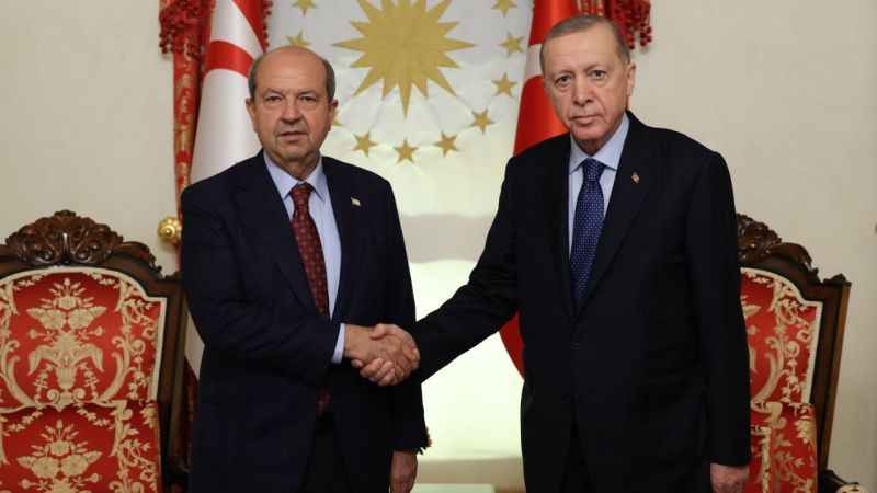 Cumhurbaşkanı Erdoğan, KKTC Cumhurbaşkanı Tatar ile görüştü