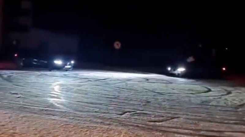 Kış turizminin merkezinde drift atan sürücülere 81 bin lira ceza kesildi