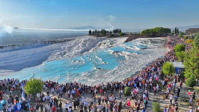 Pamukkale ziyaretçi rekoru kırdı