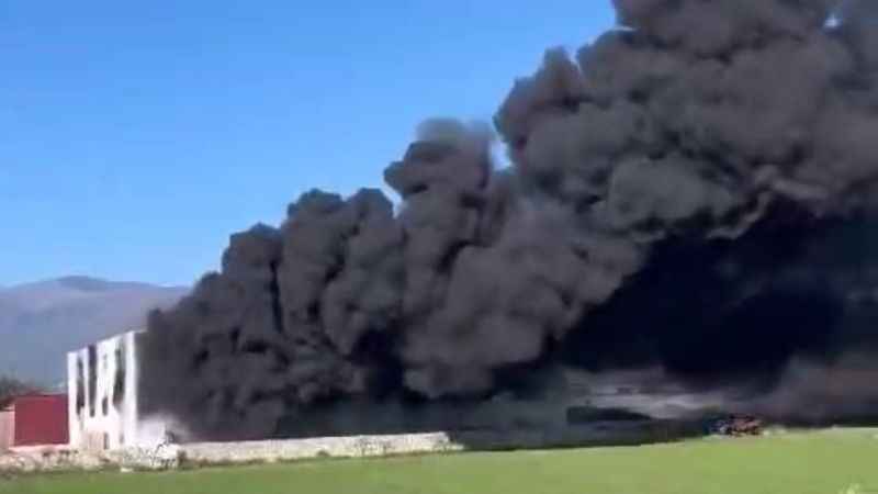 Hatay'da fabrika yangını