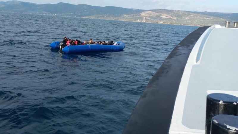 Ayvacık açıklarında 70 kaçak göçmen yakalandı