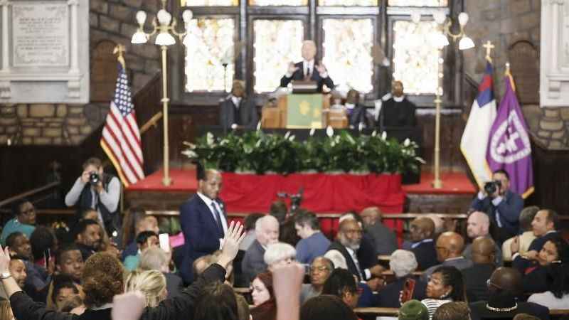 Biden’ın kilisede konuşması "Gazze’de ateşkes" sloganları ile kesildi