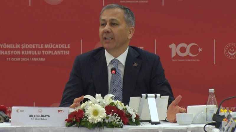 Bakan Yerlikaya'dan kadına şiddet açıklaması 