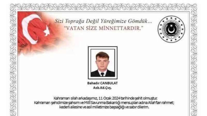 Tatbikattan şehit haberi geldi 