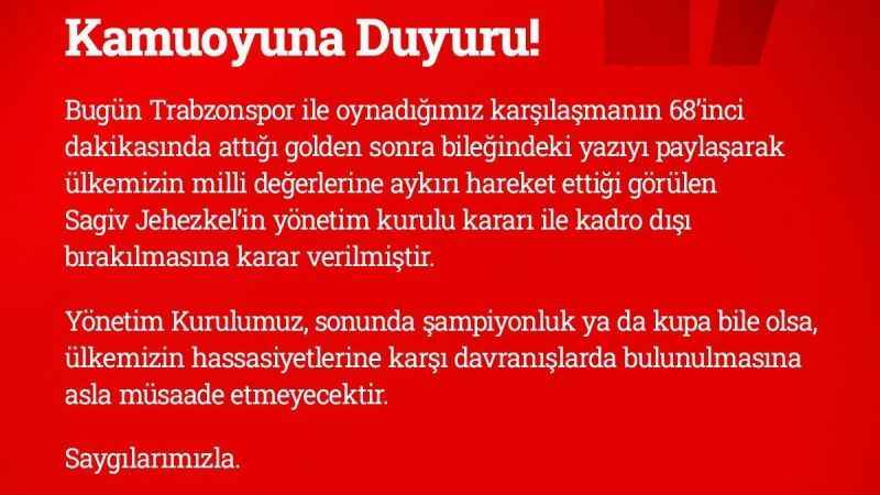 Yaptığı gol sevinci, kadro dışı bıraktırdı