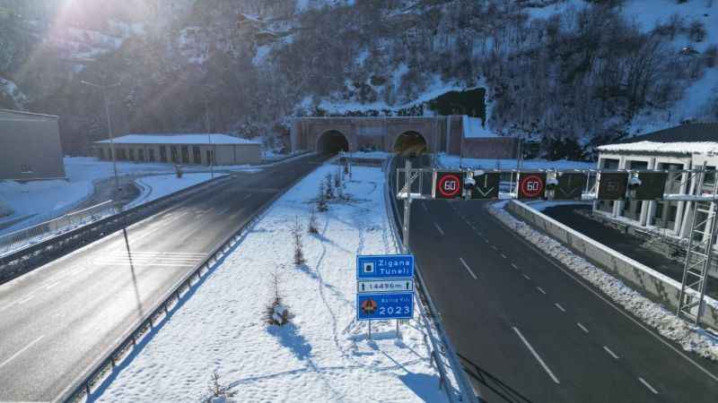 Zigana Tüneli'ni 2,5 milyon araç kullandı