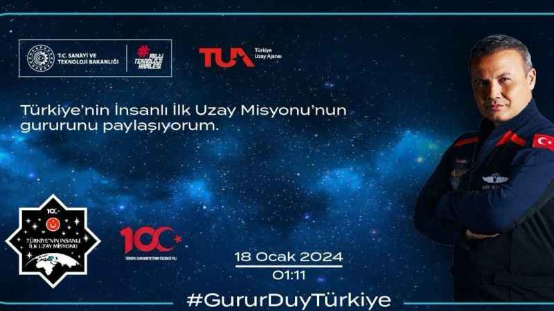 Türkiye’nin insanlı ilk uzay görevine özel hatıra bileti