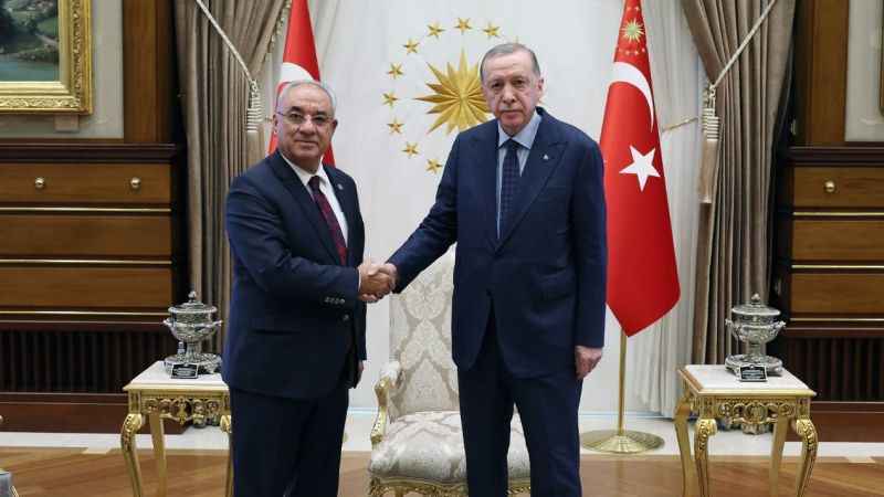 Cumhurbaşkanı Erdoğan, DSP lideri Aksakal ile görüştü