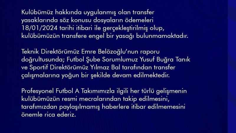 MKE Ankaragücü'nün transfer yapma engeli kalmadı