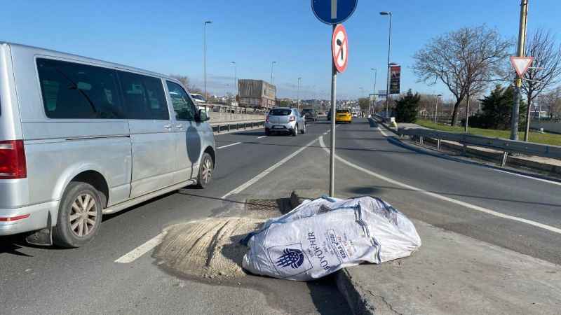 Tuz çuvalları yola saçıldı