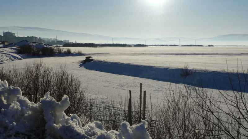 Ardahan eksi 7 derece ile buz tuttu