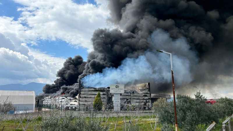 İzmir'de lojistik firmasının soğuk hava deposunda büyük yangın