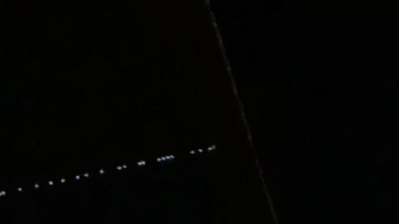 Elazığ’da gece saatlerinde Starlink uyduları görüldü