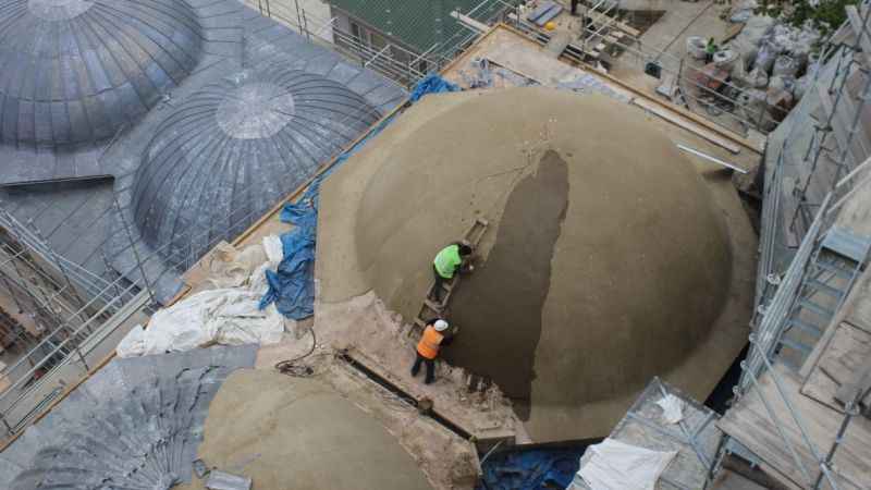 Selimiye Camii'ne dev kubbe alemi