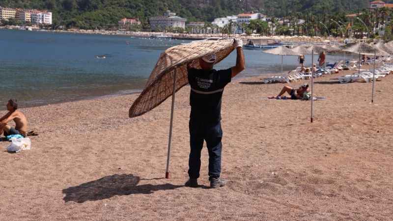 Marmaris plajları sezona hazırlık