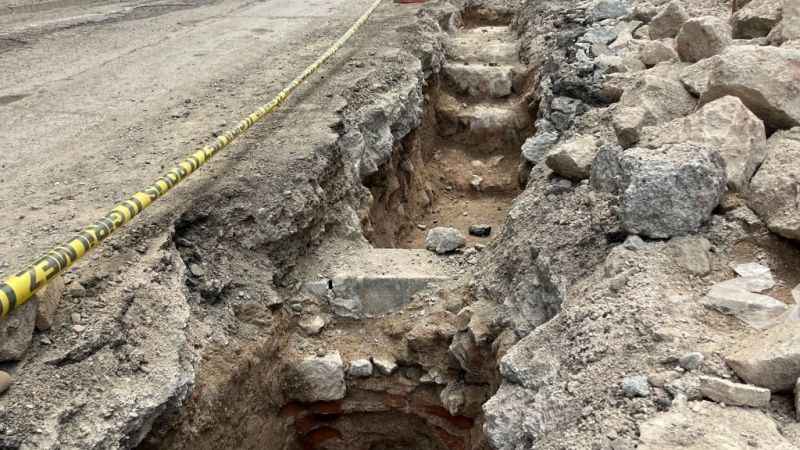 Doğalgaz için kazdılar tarihi kalıntılar çıktı