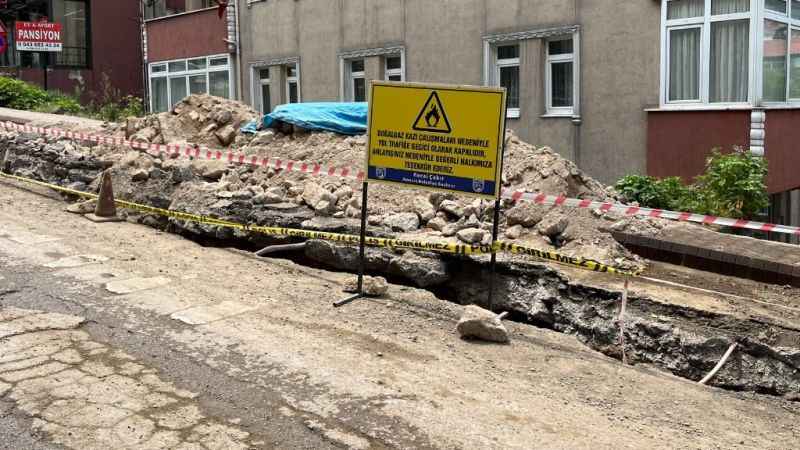 Doğalgaz için kazdılar tarihi kalıntılar çıktı