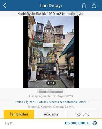Müjdat Gezen'in Kadıköy’deki tiyatro binası satılığa çıkarıldı