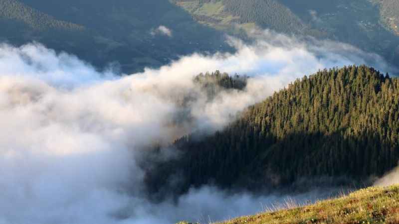 Gümüşhane’de eşsiz sis denizi manzarası