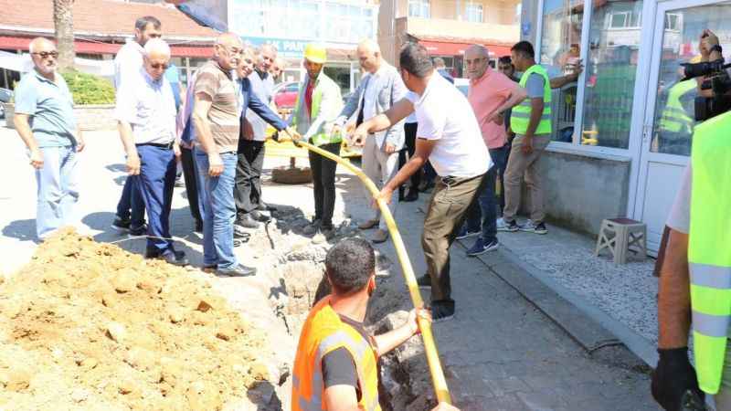Kandilli'de Doğal Gaz İçin ilk Kazma Vuruldu