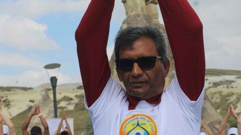 Hindistan Büyükelçisi Kapadokya’da yoga yaptı