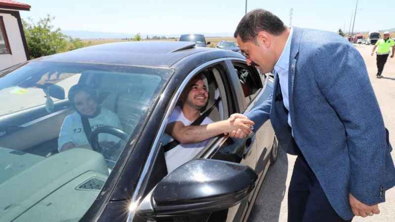 Amasya Valisi Mustafa Masatlı bayram trafiği denetimlerine katıldı