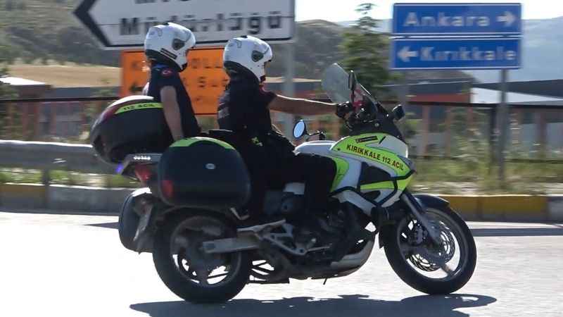Motosiklet ambulanslar bayramda hayat kurtarıcı