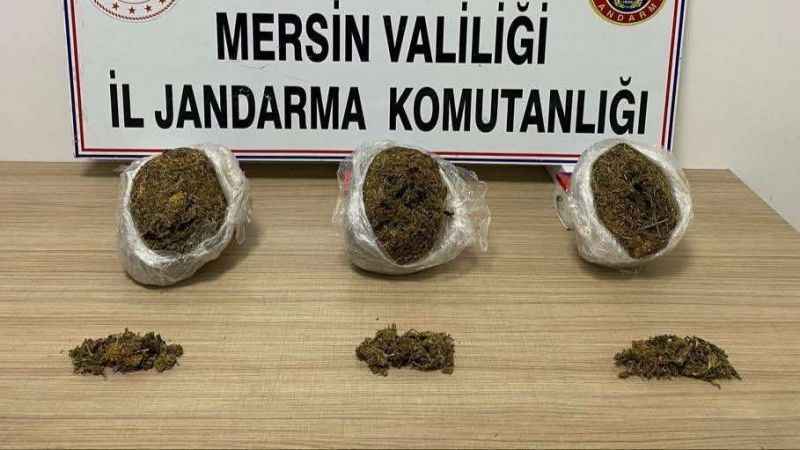 Mersin'de 5 kilo 200 gram skunk esrar ele geçirildi: 3 gözaltı
