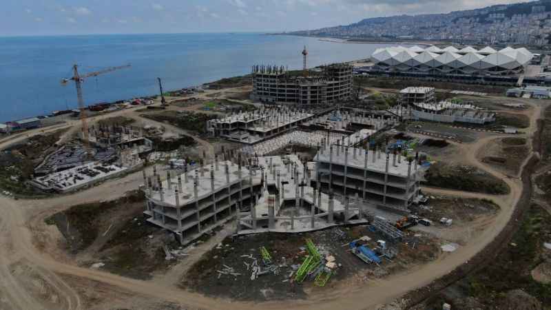 Trabzon Şehir Hastanesi inşaatı hızla yükseliyor