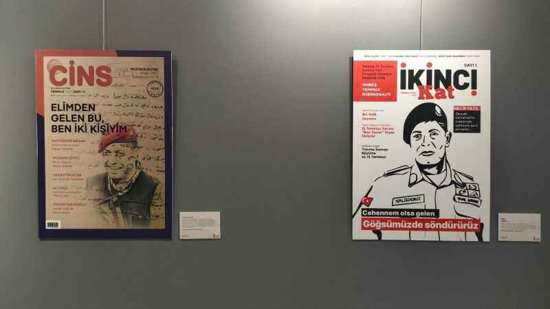 İstiklal Caddesi’nde ’15 Temmuz Dergi Kapakları Sergisi’ açıldı