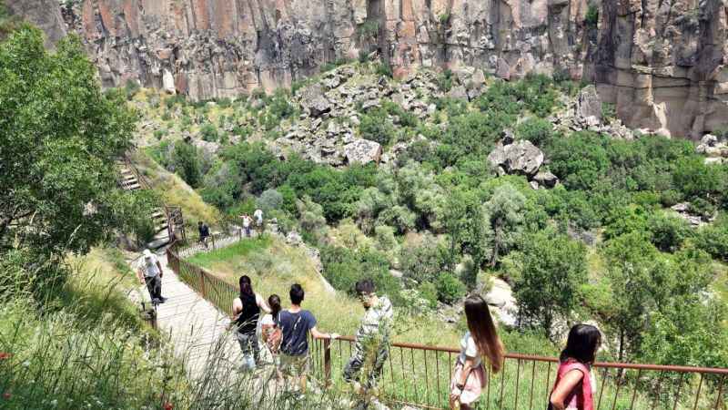 Ihlara kanyon vadisine ziyaretçi akını