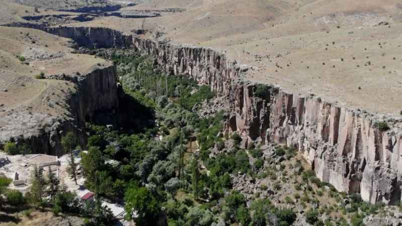 Ihlara kanyon vadisine ziyaretçi akını