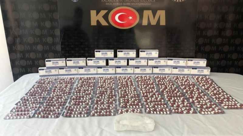 Malatya’da çok sayıda uyuşturucu hap ele geçirildi