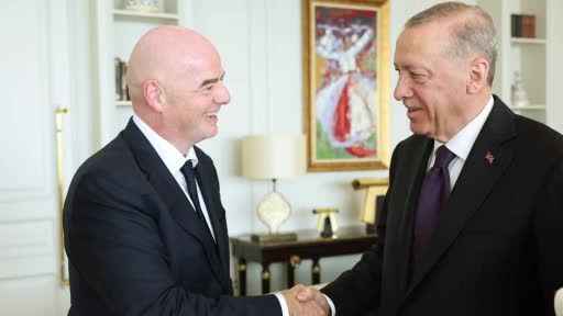 Erdoğan, FIFA Başkanı Gianni Infantino'yu kabul etti