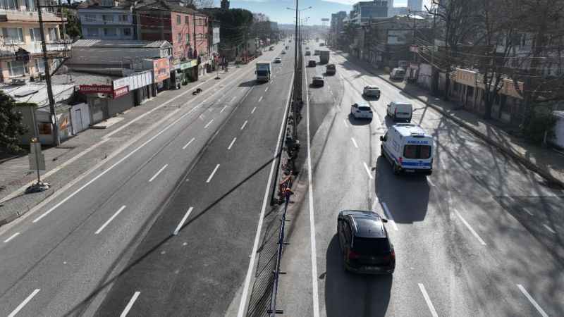 Mudanya yolunda trafik aktarması sona erdi, ulaşım rahatladı