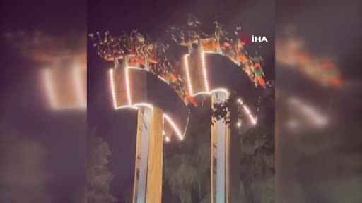 Arızalanan kamikazede 30 dakika asılı kaldılar