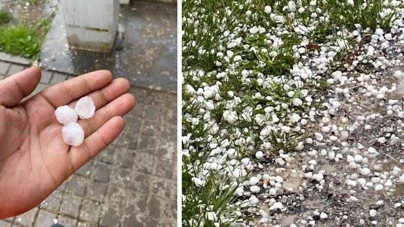 Eskişehir'de ceviz büyüklüğünde dolu