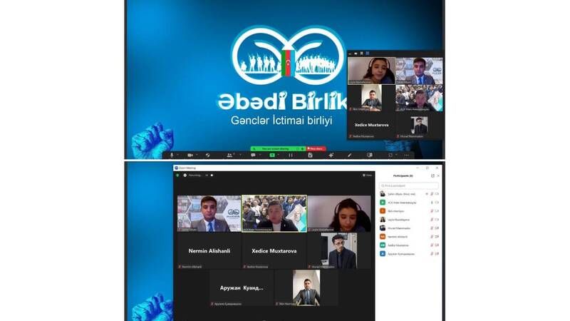 "Ebedi Birlik" Gençlik Kamu Birliği ve Kazakistan Öğrenci İttifakı Yönetim Kurulları arasında çevrimiçi toplantı 