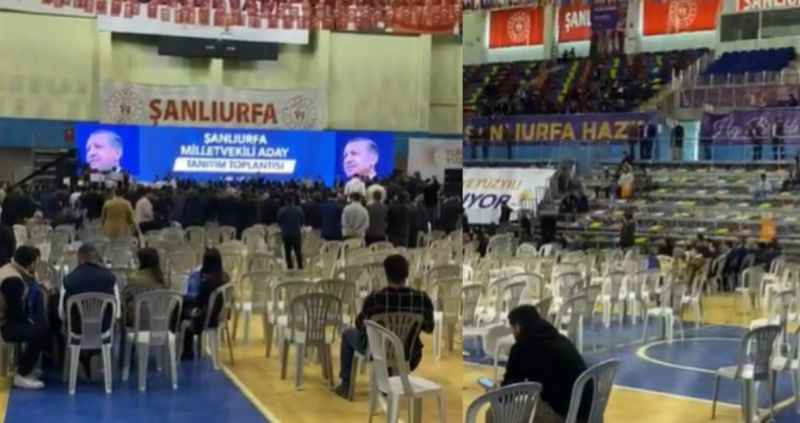  Bekir Bozdağ Urfa'da boş salona mı konuştu dolu salona mı?