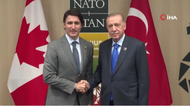 Cumhurbaşkanı Erdoğan, Kanada Başbakanı Trudeau ile görüştü