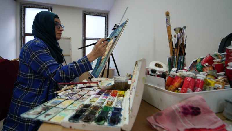 Ressam Cemal Toy'dan yağlı ve sulu boya atölyesi