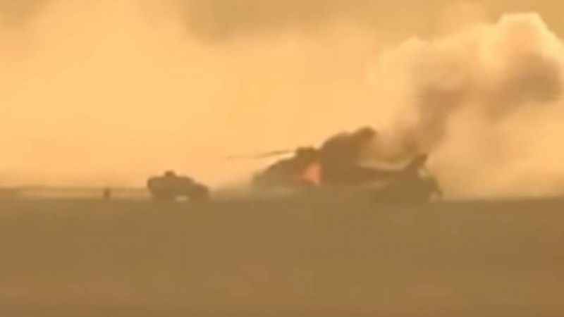 Suriye'de ABD askerlerinin helikopteri kaza yaptı