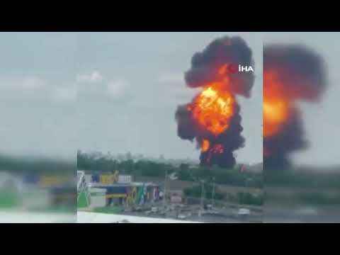 Rusya’nın Voronej Kentindeki Akaryakıt Deposunda Patlama