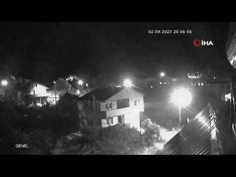 Türkiye’nin birçok noktasında görüntülenen meteor Gümüşhane’de de geceyi aydınlattı