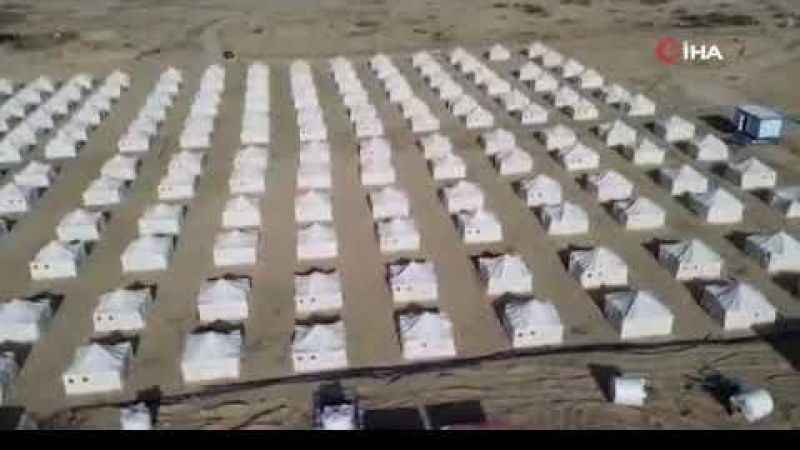 Han Yunus'un ilk çadır kenti kuruldu